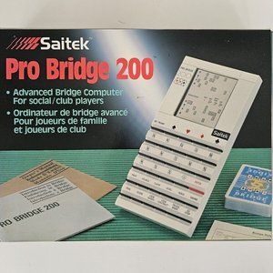 Saitek Pro Bridge 200 Advanced Bridge Computer Game 1989 Vintage Tested & Works